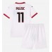 AC Milan Christian Pulisic #11 Dětské Oblečení Venkovní Dres 2024-25 Krátkým Rukávem (+ trenýrky)